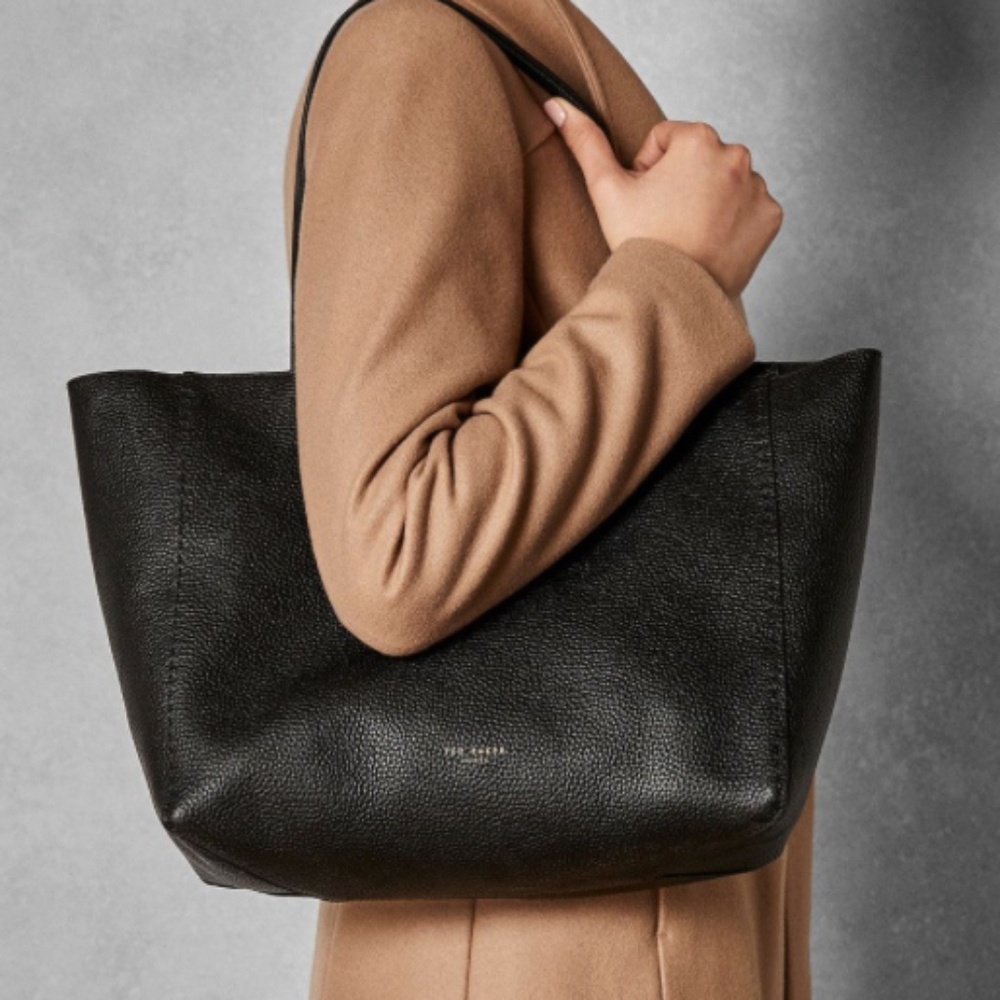 Ted Baker Clarkia Black Leather Shoulder Bag Work/School Tote